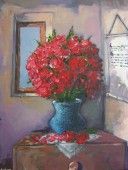 Tablou Vaza cu flori rosii